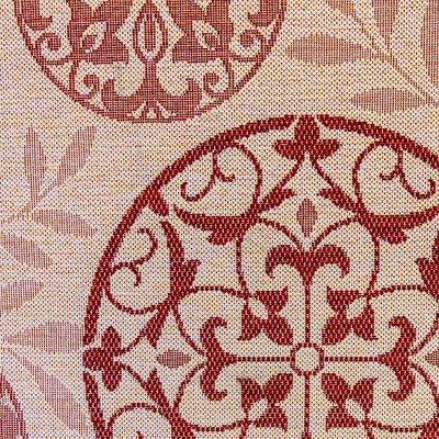 Emilia Red Medallion 8' x 10' Synthetic Indoor/Outdoor Area Rug