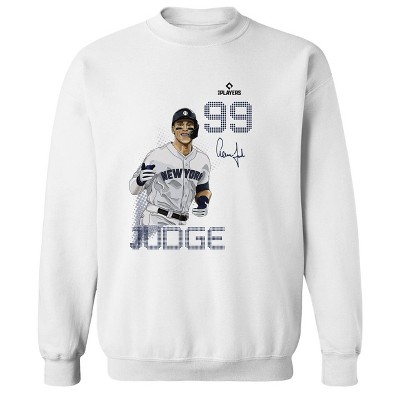 MLBPA Men's Judge Pw Licensed Mlb Aaron Judge New York Yankees Long Sleeve Graphic Cotton Pullover Sweatshirt - White XL