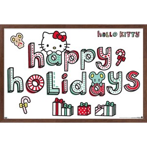 Trends International Hello Kitty: 17 Holiday - Happy Holidays Framed Wall Poster Prints - 1 of 4
