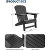 homfan Modern HDPE Plastic Adirondack Chair - Poly Lumber Weather Resistant Firepit Chair - with Wooden Textured - 2 of 4