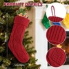 6PACK LumaBria 18Inch Knitted Personalized Stockings Holiday Party Tree Family Home Decor Red White Green - 2 of 4