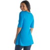 Womens Elbow Sleeve Swing Tunic Top - 24seven Comfort Apparel™ - 3 of 4