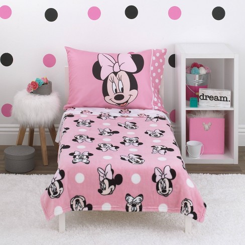 Minnie Mouse Toddler Bedding Set 4pc