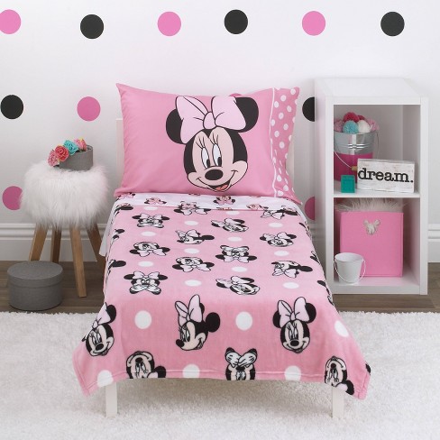 minnie mouse toddler bedding set - 4pc