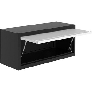 Metal Garage Wall Storage Cabinet: 30"x14"x12" ¨C Heavy-Duty 0.6 mm Steel Wall-Mounted Tool Cabinet with Lock & Hydraulic Flip-Up Door - 1 of 4
