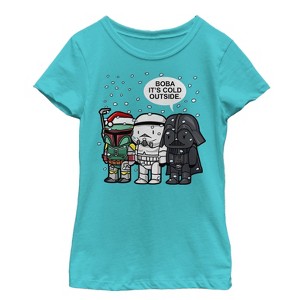 Girl's Star Wars Boba It's Cold Outside T-Shirt - 1 of 3
