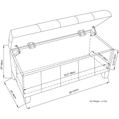 Radicchio Red Faux Leather Rectangular Storage Ottoman Bench
