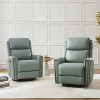 Set of 2 Hilario 30.31''Wide Genuine Leather Swivel Rocker Recliner | ARTFUL LIVING DESIGN - 2 of 4