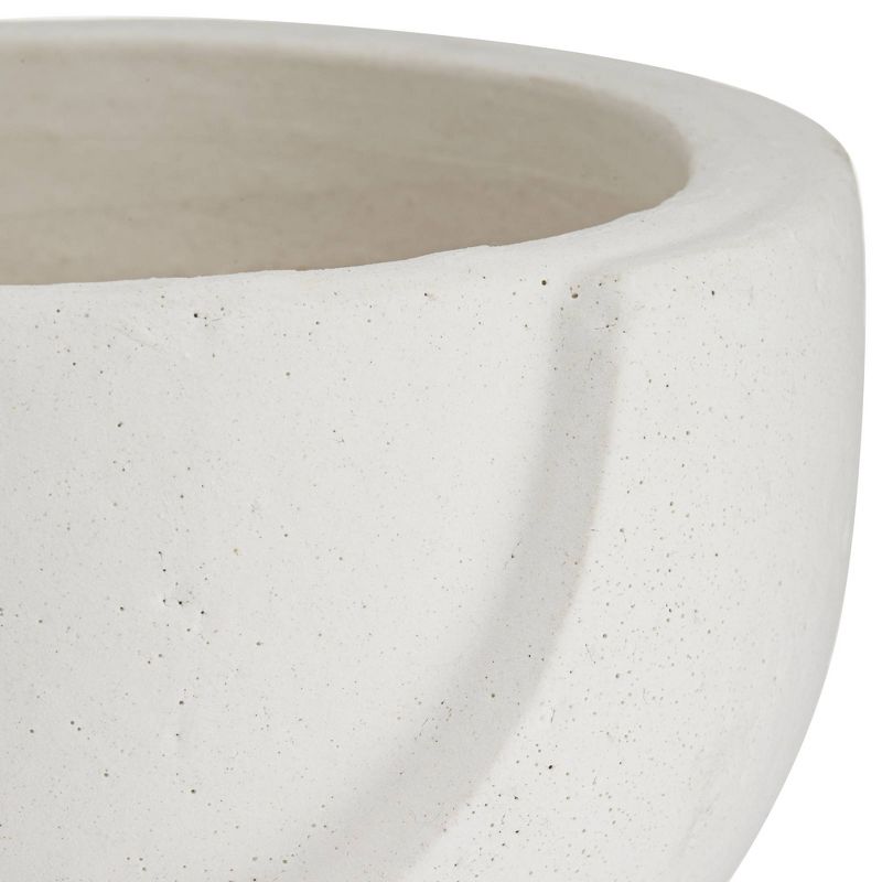 Studio 55D Bletheny White Ceramic Pedestal Decorative Bowl, 3 of 10