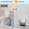 Stainless Steel Trash Can with Lid – Soft Close Step-On Pedal, Fingerprint-Resistant, Ideal for Kitchen or Bathroom - 3 of 4