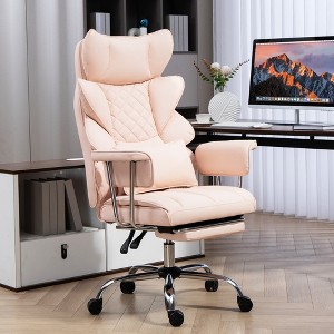 DYHOME Faux Leather Gaming Chair, Ergonomic High-Back Office Chair With Tilt and Swivel, Reclining Computer Desk Chair for Women, Men - 1 of 4