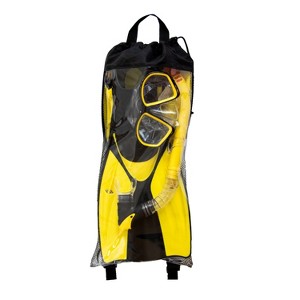 Swimline - Thermotech Mesh Bag Snorkeling Set, Fin Size 9-11 - 1 of 2