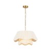 Rennnsan Chris 1-Light Modern Boho Gold 2-Tiered Natural Geometric Ivory Rope Pendant Light for Dining Room - 3 of 4