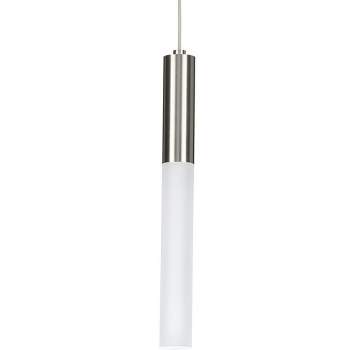 Progress Lighting Kylo 1-Light LED Brushed Nickel Modern Hanging Pendant with Frosted Acrylic Shade