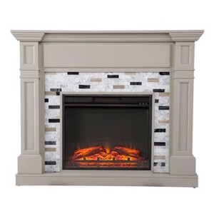 Birkover Electric Fireplace with Marble Surround - SEI - 1 of 4