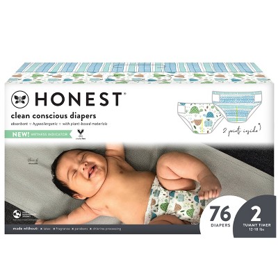 The Honest Company Disposable Diapers Trains & Breakfast - Size 2 (76ct)