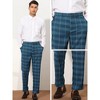 Lars Amadeus Men's Slim Fit Lightweight Tapered Checked Pants - 4 of 4