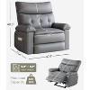 Oversized Recliner Chair, Faux PU Leather Manual Recliner for Adults, Comfort Lazy Chair with 1.5X Sponge Filling and Easy Recline Mechanism - 2 of 4