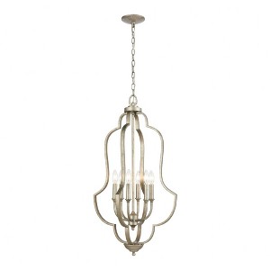 Elk Home Lanesboro 6 - Light Pendant in  Dusted Silver - 1 of 2