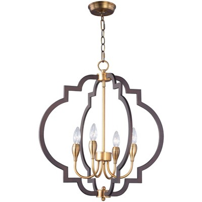 Maxim Lighting Crest 4 - Light Chandelier in  Oil Rubbed Bronze/Antique Brass