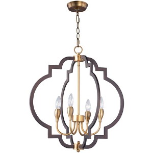 Maxim Lighting Crest 4 - Light Chandelier in  Oil Rubbed Bronze/Antique Brass - 1 of 2