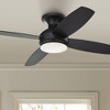 52" Casa Vieja Elite Modern Indoor Hugger Ceiling Fan with LED Light Remote Control Black Opal Glass for Living Room Kitchen House Bedroom Family Home - 2 of 4
