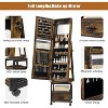 360° Swivel Jewelry Armoire with Storage Shelf & Drawer, 66" H Full-Length Mirror Jewelry Armoire, Floor Standing Jewelry Organizer Cabinet - 2 of 4