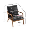 SKRAN Modern Accent Chair, Solid Wood Padding Lounge Armchairs With One pillow for Living Room, Bedroom, Guest Room - 3 of 4