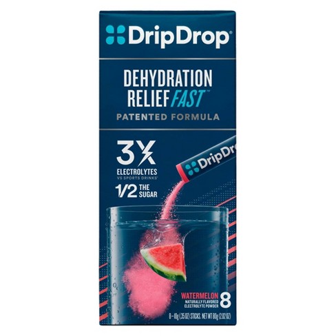 DripDrop ORS Electrolyte Powder for Fast Dehydration Relief - Watermelon - 8ct - image 1 of 4