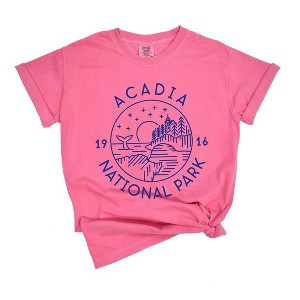 Simply Sage Market Women's Arcadia National Park Short Sleeve Garment Dyed Tee - 1 of 4