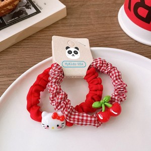 MyKids-USA Versatile Red Cute Strawberry Little Bunny Fabric Hair Rope Hair Tie - 1 of 1