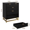 5-Drawer Dresser for Bedroom – Modern White Chest with Gold Metal Legs & Handles - 2 of 4