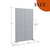 72" H Metal Privacy Screen for Outdoor, Freestanding Decorative Privacy Screen with Stable Base, Metal Fence Panel for Balcony Patio Garden - 2 of 4
