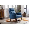 CAVINAS Linen Fabric Glider Rocking Chair with High Backrest,Modern Upholstered Rocking Chairs,Nursery Accent Chair for Bedroom - 2 of 4