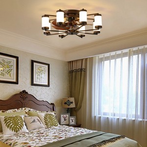TOBILI 22-inch Modern Ceiling Fan with LED Light¨C5-Blade Fan and Cylindrical Light Fixtures for Bedroom,Living Room,and Home D¨¦cor - 1 of 4