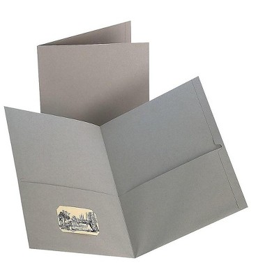 HITOUCH BUSINESS SERVICES 2-Pocket Presentation Folders Gray 10/Pack 13380