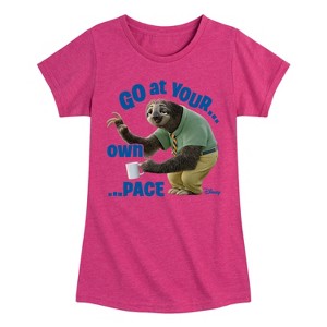 Girls' - Disney - Your Own Pace Fitted Short Sleeve Graphic T-Shirt - 1 of 4