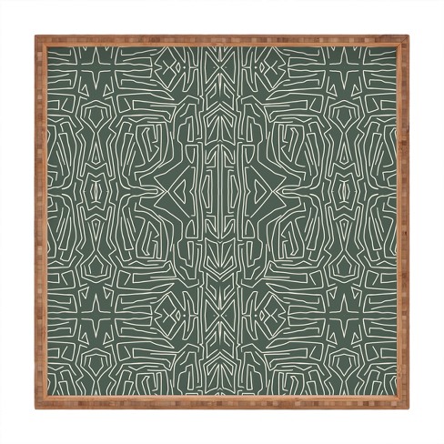 Marta Barragan Camarasa Abstract pattern linear stroke Square Bamboo Tray - Deny Designs - image 1 of 2