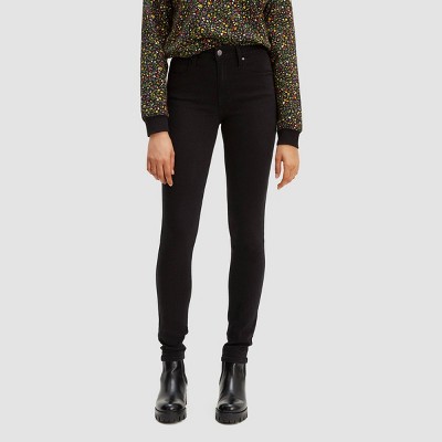 levis high waisted black skinny jeans