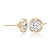 Ross-Simons 1.00 ct. t.w. Bezel-Set CZ Stud Earrings in 14kt Yellow Gold - 3 of 4