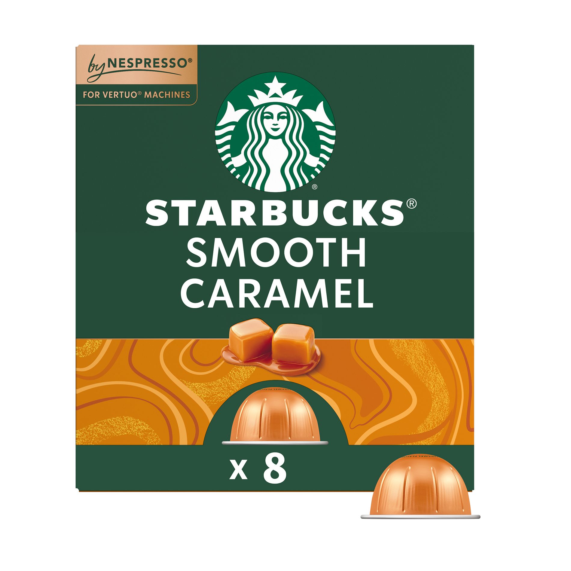 Starbucks by Nespresso Vertuo Line Smooth Caramel Light Roast Coffee Pods