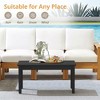 Outdoor Coffee Table Rectangle, HDPS Patio Coffee Tables for Outside, All Weather Patio Coffee Table with Slatted Tabletop for Garden, Balcony Black - 2 of 4