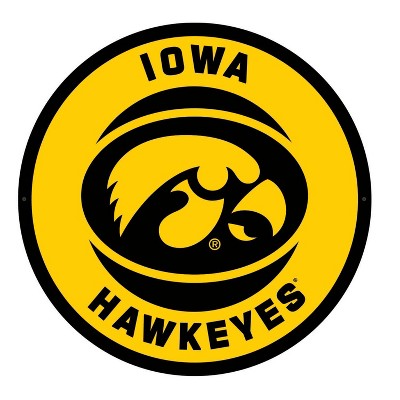 Evergreen Ultra-Thin Edgelight LED Wall Decor, Round, University of Iowa- 23 x 23 Inches Made In USA