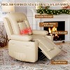 Oversized Power Lift Recliner Chair,Electric Recliner with Heat & Massage,PU Leather Lift Chair with Side Pockets,Cup Holders and Wide Seat for Home - 2 of 4