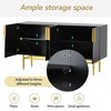 Modern Elegant 4-door Sideboard Gold Metal Handle Buffet Cabinet for Dining Room - 2 of 4