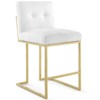 Modway Privy Gold Stainless Steel Upholstered Fabric Counter Stool Set of 2 - 2 of 4
