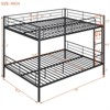 RISOKEYS Full Over Full Bunk Bed - Heavy Duty Metal Bunk Bed with Built-in Ladder and Guardrail, Convertible Bunk Bed for Kids, Teens, Adults, Black - 4 of 4