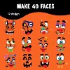 Joyfy 40-Piece Pumpkin Face Sticker Set, 18 Sheets with 12 Fun Halloween Pumpkin Decorating Designs for Parties, Trick or Treat & Decorations - 2 of 4