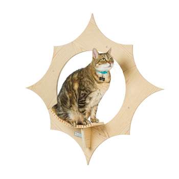 Armarkat Sun Shape Cat Wall Shelves, Modern Wall-Mounted Climbing Cats Furniture