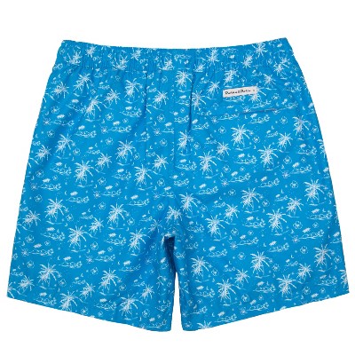 Мужские шорты Rokka&Rolla Men's 7'' Pattern Swim Shorts with Compression Liner-Ocean Navy Print, size Medium — фото 3